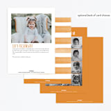 "Striped Cat" - Children's Birthday Party Invitations in Candy Corn by Haley McCoy - Back of Card Options