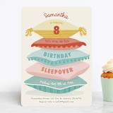 "Pillow Stack" - Children's Birthday Party Invitations in Candy by Dawn Pope - Front