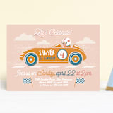 "Speed time" - Children's Birthday Party Invitations in Blush by Igor - Front