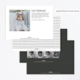 "Birthday Script" - Children's Birthday Party Invitations in Snow by Kasia Labocki - Back of Card Options