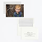 "Birthday Script" - Children's Birthday Party Invitations in Snow by Kasia Labocki - Assembled