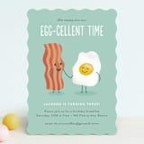 "Egg-cellent friend" - Children's Birthday Party Invitations in Aquamarine by Jana Volfova - Front