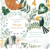 "Sloth jungle" - Children's Birthday Party Invitations in Jungle by Tati Abaurre - Detail