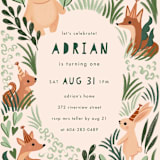 "Into The Wild" - Children's Birthday Party Invitations in Wood by Vivian Yiwing - Detail