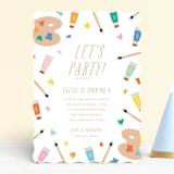"let's pARTy!" - Children's Birthday Party Invitations in Frost by Ellen Schlegelmilch - Front