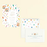 "let's pARTy!" - Children's Birthday Party Invitations in Frost by Ellen Schlegelmilch - Assembled