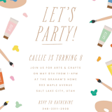 "let's pARTy!" - Children's Birthday Party Invitations in Frost by Ellen Schlegelmilch - Detail