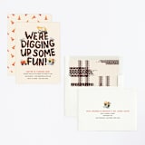 "Digging" - Children's Birthday Party Invitations in Dirt by Megan Cash - Assembled