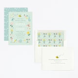 "In The Garden" - Children's Birthday Party Invitations in Sky by Susan Asbill - Assembled