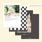 "Two Fast" - Children's Birthday Party Invitations in Racing Red by Jessie Steury - Back of Card Options