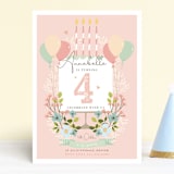 "Make A Wish!" - Children's Birthday Party Invitations in Cotton Candy by Peony Rose Design - Front