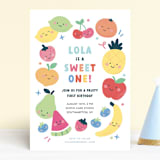 "Fruit Salad" - Children's Birthday Party Invitations in Fruit Punch by peetie design - Front
