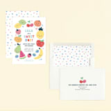 "Fruit Salad" - Children's Birthday Party Invitations in Fruit Punch by peetie design - Assembled