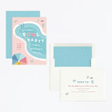 "Cool Pool Party" - Children's Birthday Party Invitations in Coral by Lisa McLean - Assembled