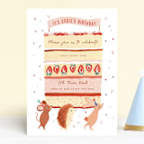 "Cake carry" - Children's Birthday Party Invitations in Strawberry Shortcake by Sarah Knight - Front