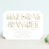 "Sweet As Can Bee" - Children's Birthday Party Invitations in Linen by Robert and Stella - Front