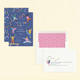 "Tumbling Party" - Children's Birthday Party Invitations in Blueberry by Kelly Watkins - Assembled
