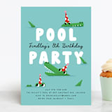 "Pool Party" - Children's Birthday Party Invitations in Fruit Punch by mo kelley - Front