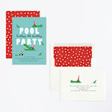 "Pool Party" - Children's Birthday Party Invitations in Fruit Punch by mo kelley - Assembled