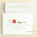 "Barnyard noises" - Children's Birthday Party Invitations in Cotton by Creo Study - FREE Recipient Addressing