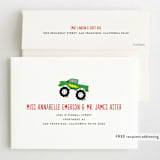 "Monster Truck" - Children's Birthday Party Invitations in Lime by Erica Krystek - FREE Recipient Addressing