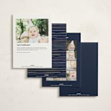 "Sports" - Children's Birthday Party Invitations in Navy by JeAnna Casper - Back of Card Options