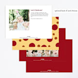 "It's A Pizza Party" - Children's Birthday Party Invitations in Tomato by Katie Zimpel - Back of Card Options