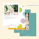 "year" - Children's Birthday Party Invitations in Teal by Lori Wemple - Back of Card Options