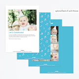 "Karaoke Time" - Children's Birthday Party Invitations in Electric Blue by Lisa McLean - Back of Card Options