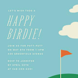 "happy birdie" - Children's Birthday Party Invitations in Emerald by Ellen Schlegelmilch - Detail