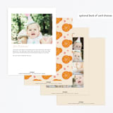 "Cutie" - Children's Birthday Party Invitations in Clementine by Megan Cash - Back of Card Options