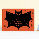 "Spooky Bat" - Children's Birthday Party Invitations in Hibiscus by Ani Somi - Front