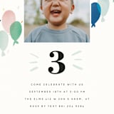 "balloon overlay" - Children's Birthday Party Invitations in Sea by Stephanie Hawkes - Detail
