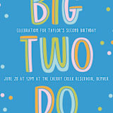 "Two Do" - Children's Birthday Party Invitations in Pool by Jenna Holcomb - Detail