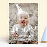 "Hats Off" - Children's Birthday Party Invitations in Sugar by Christie Garcia - Front