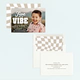 "Vibe" - Children's Birthday Party Invitations in Cloud by Jessie Steury - Assembled