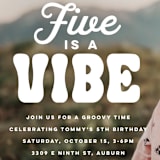 "Vibe" - Children's Birthday Party Invitations in Cloud by Jessie Steury - Detail