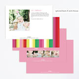 "One" - Children's Birthday Party Invitations in Peony by Phrosné Barwood - Back of Card Options