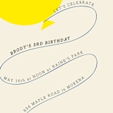 "Balloon" - Children's Birthday Party Invitations in Cream by Baumbirdy - Detail