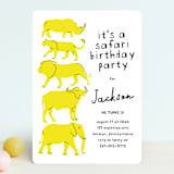 "modern safari party" - Children's Birthday Party Invitations in Sun by Phrosné Barwood - Front