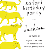 "modern safari party" - Children's Birthday Party Invitations in Sun by Phrosné Barwood - Detail