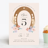 "Pretty Pony" - Children's Birthday Party Invitations in Rose by Corinne Malesic - Front