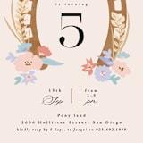 "Pretty Pony" - Children's Birthday Party Invitations in Rose by Corinne Malesic - Detail
