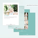 "Deep Dive" - Children's Birthday Party Invitations in Sea Green by Itsy Belle Studio - Back of Card Options