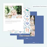 "Sea Party" - Children's Birthday Party Invitations in Lavender Waters by Sarah Knight - Back of Card Options