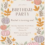 "pastel pumpkins" - Children's Birthday Party Invitations in Pudding by Cass Loh - Detail