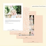 "Little Pumpkin" - Children's Birthday Party Invitations in Peach by Paper Sun Studio - Back of Card Options