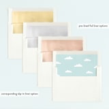 "Airplane News Stream" - Children's Birthday Party Invitations in Sky by Karidy Walker - Envelope Liner Options