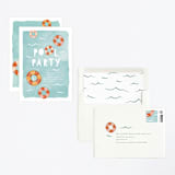 "Pool Party" - Children's Birthday Party Invitations in Palm Springs by Robert and Stella - Assembled