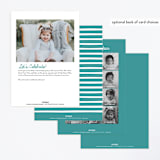 "Woodland" - Children's Birthday Party Invitations in Turquoise by Kampai Designs - Back of Card Options